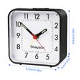 thumbnail image 3 of LAYADO Analog Alarm Clock for Bedroom Silent Non Ticking Small Clock, Travel Alarm Clock with Snooze & Light, Battery Operated Alarm Clock for Bedside Table, Desk, Black, 3 of 7