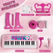 Keyboard Piano for Kids, Music Toys, Kids Piano with Microphone, Toddler Girl Toys, 37 Keys Musical Instruments for Toddlers, Birthday Gifts for 3 4 5 Year Old Girls