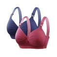 thumbnail image 1 of Plebaso Women's Wireless Bras Adjustable Straps Padded Bras Ladies Full Coverage Everyday Bras 1-3 Pack, 1 of 4