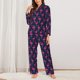 thumbnail image 2 of Balery Cute Flamingo Conjunto de Pijama con Estampado para Mujer, Conjunto de Dos Piezas con Manga Larga, Ropa de Dormir Suave con Bolsillos, Pijamas Cómodos-Medium, 2 of 7