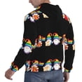 thumbnail image 6 of Pofeuu Happy Pride Gnome Print Mens Casual Hooded Collar Drawstring Hoodies Pullover Sweatshirts Casual Long Sleeve Shirts-X-Large, 6 of 7