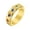 Gold, variant on Women's Paw Print Rotatable Rings 6mm Stainless Steel Cute Dog Cat Paw Print Enameled Rainbow Spinner Engagement Wedding Band Black Size 9