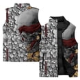 thumbnail image 3 of Chaqueta sin mangas de invierno con estampado de animales en 3D para hombre, chaqueta informal de moda con cremallera, chaleco cálido para deportes al aire libre, chaqueta para correr para hombre, 3 of 5