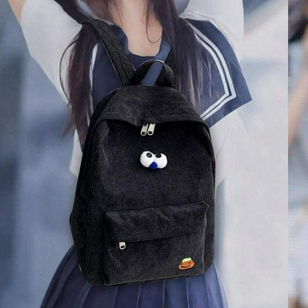 Mochila para mujer Mochila de viaje Mochila ligera de pana Mochilas duraderas de moda Mochila para ninas para vacaciones Desplazamientos al aire libre Negro Yinane Mochila de mujer Walmart en linea