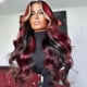 thumbnail image 1 of Negro Rojo Rubio Destacado Peluca Cabello Humano Onda Del Cuerpo Raya Skunk Peluca De Cabello Humano 180% Densidad Rubio Rojo Destacados 13X4 HD Encaje Frontal Sin Pegamento Balayage Pelucas Cabello H, 1 of 5