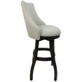thumbnail image 3 of Swivel Wood Bar Stool 30" - Bellissima - Ocean Beige Vinyl - Dark Walnut, 3 of 3