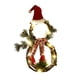 thumbnail image 1 of White Decoración de corona navideña iluminada, corona con sombrero y forma de muñeco de nieve para decoración de pared de jardín en casa, 1 of 5