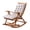 Gray, variant on Comfort Wooden Rocking Chair Folding Recliner Zero Gravity Rocker Patio Chaise Lounge Chair with Ergonomic Design,Ideal for Gardening,Picnics