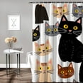thumbnail image 3 of RKSupls Waterproof Shower Curtain, Colorful Cartoon Cat Faces Seamless Polyester Shower Curtain with Hooks for Chic Elegant Home Bathtub Bathroom Decor Washable Curtains, 3 of 6