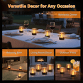 thumbnail image 5 of Postlucky 4-Pcs 3" LED Flameless Flickering Tea Lights with Magnetic Charging Dock,USB Charging for Home/Decor, Crystal Clear, 5 of 9