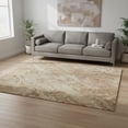 thumbnail image 2 of HomeRoots 665665 5 x 8 ft. Terra Cotta & Copper Abstract Washable Machine Made Rectangle Area Rug with UV Protection, 2 of 9