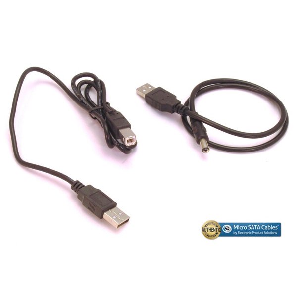 USB Cable A to B with USB 5 Volt DC Plug Power Supply Cable