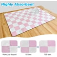 thumbnail image 4 of Checkered Dish Drying Mat for Kitchen Counter, Absorbent Non-Slip Coffee Mat, Heat Resistant Mat for Countertops Coffee Bar Decor 16" x 24" Pink, 4 of 8