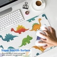 thumbnail image 4 of Long Mouse Pads for Desk,White Dinosaurs Colorful Species Pattern Desk Mats on Top Of Desks, Desk Mouse Pad Extra Large with 3mm Non-Slip Base and Stitched Edge for Gaming,Office,Work,Home 31.5"x11.8", 4 of 6