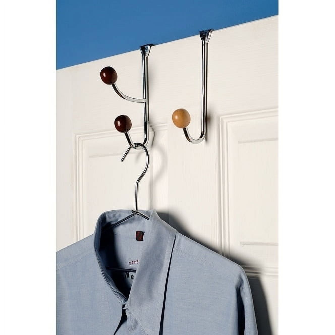 Slim Metal Suit Hanger, Box of 50 Thin and Strong Chrome Top Hangers for Shirts and Pants