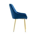 thumbnail image 7 of Velvet Accent Chair Comfy Leisure Lounge Chair Kitchen Dining Chairs Leisure Armchair with Solid PlyWood Frame and Golden Metal Legs, for Living/Dining Room, Navy, 7 of 7