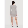 thumbnail image 3 of Women's Striped Long Sleeve Ribbed Knit Mini Dress, 3 of 3