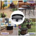 thumbnail image 5 of Soporte para maceta con ruedas de 2 piezas, soporte para plantas con ruedas de 30 cm, soporte para plantas con rueda universal para plantas de interior y exterior, capacidad de carga 56 kg, negro JFHHH pequeña, 5 of 5