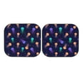 thumbnail image 7 of Bingfone Sea Jellyfish Print 2-Piece Sun Shade Front Windshield - Foldable Car Front Window Sunshades For Most Sedans Suv Truck - Medium, 7 of 7