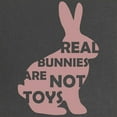 thumbnail image 2 of CafePress - REAL BUNNIES ARE NOT TOYS P Maternity Dark T Shi - Maternity Dark T-Shirt, 2 of 3