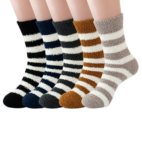 Compression Socks for Women Comfortable And Breathable Striped Thickened Warm Mid Length Socks