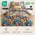 thumbnail image 3 of CGK Linens Kids Duvet Cover Set with Matching Pillowcases - Twin/Twin XL Size, Color Rush Football, 3 of 6