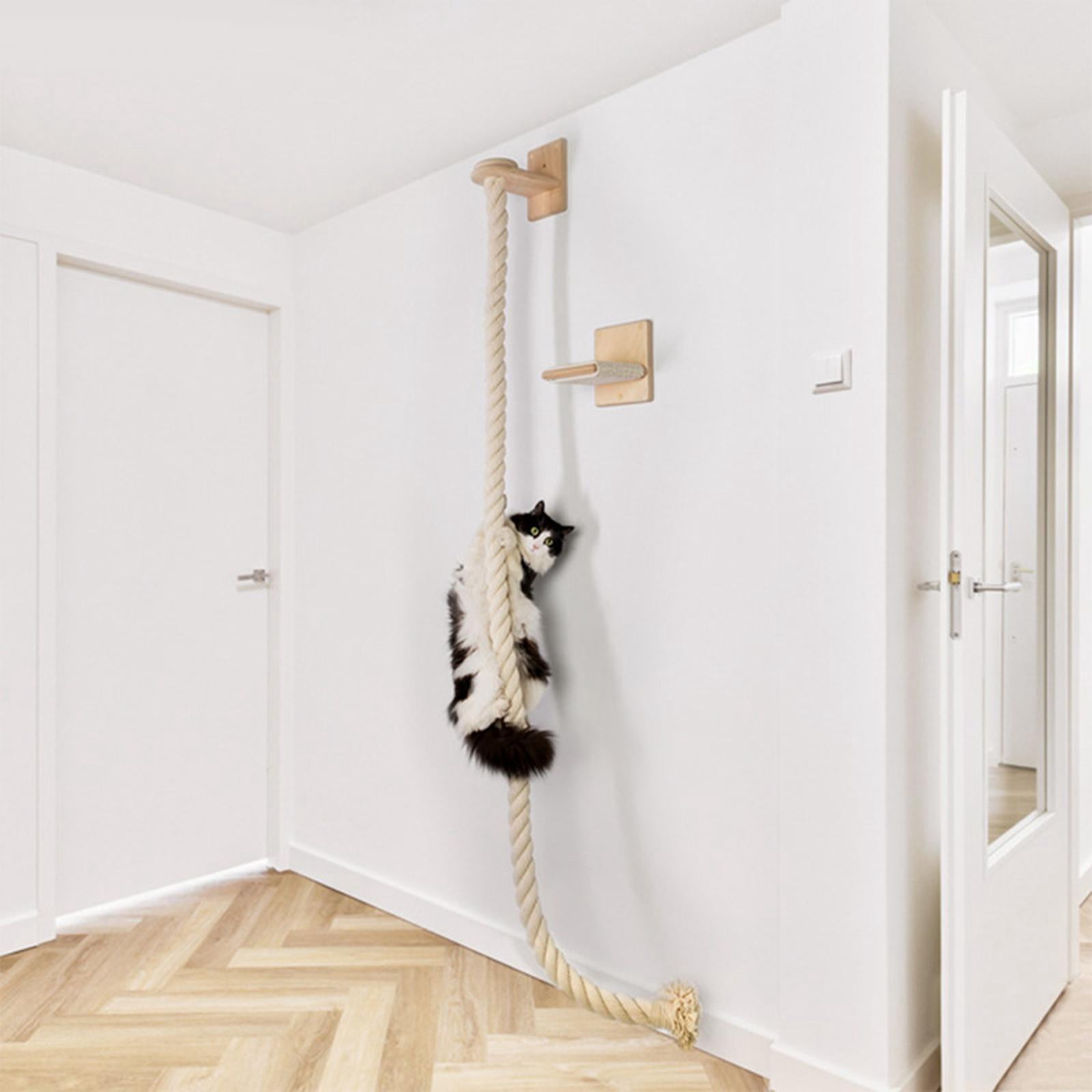 Fzaqwen 2Pcs Cat Climbing Shelf Home Decoration Cat Wall Furniture Steps Scratching Post