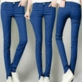 thumbnail image 4 of UFOUND Maternity Women High Rise Fashion Pants Classic Solid Color Ankle Length Jeans Casual Regular Tight Fitting Jeans, 4 of 4