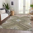 thumbnail image 5 of HomeRoots 679251 9 x 12 ft. Beige, Ivory & Gray Tribal Washable Machine Made Rectangle Area Rug with UV Protection, 5 of 9