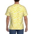 thumbnail image 3 of Bixox Men's Daisies Flowers Printed Short Sleeve Skinny Athletic T-Shirt, 3 of 6
