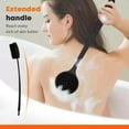 thumbnail image 3 of PINGKO Silicone Back Scrubber for Shower Bath Body Brush with Long Handle, BPA-Free, Hypoallergenic, Eco-Friendly for All Skin Back Cleaning Wash for Men Women(Black), 3 of 10