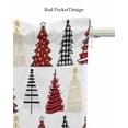 thumbnail image 5 of Red Black Yellow Christmas Tree Linen Curtain Valance for Bedroom/Bathroom/Kitchen/Office/Living/Dining Room Window,Winter Xmas Tree Rod Pocket Topper Decorative Cafe Drapes Panel 54"x18", 5 of 6