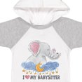thumbnail image 4 of Inktastic I Love My Babysitter Elephant Family Boys or Girls Baby Bodysuit, 4 of 5