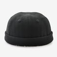 thumbnail image 3 of Vintage cap casero sombrero puño Retro sombrero sin Ala-sin visera gorra de cap Beanie-tamaño de la cabeza ajustable - Negro, 3 of 7