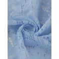thumbnail image 5 of Agnes Orinda Women's Plus Size Mother's Day Sheer Floral Lace Shrug Open Front Crop Cardigan Light Blue 2X, 5 of 5
