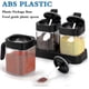 thumbnail image 5 of 3 pieces with spoon and lid-large capacity 13 oz spice and seasoning container-kitchen coffee bar glass spice jar seasoning box (black), 5 of 5