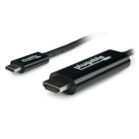 Plugable USB C to HDMI Adapter Cable - Connect USB-C or Thunderbolt 3 Laptops to HDMI Displays up to 4K@60Hz (Compatible with 2018 MacBook Air, 2017 2018 2019 MacBook Pro, XPS) HDMI 2.0 6 Feet, (Best Ups For Pc In India 2019)