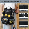 thumbnail image 6 of MELOTOUGH Professional Tool Belt Pouch,Small Tool Pouch with Belt,Design Multi-Functional Pockets for Electrician/Carpenter/Construction, Waist Fits 32-50 Inches, 6 of 7