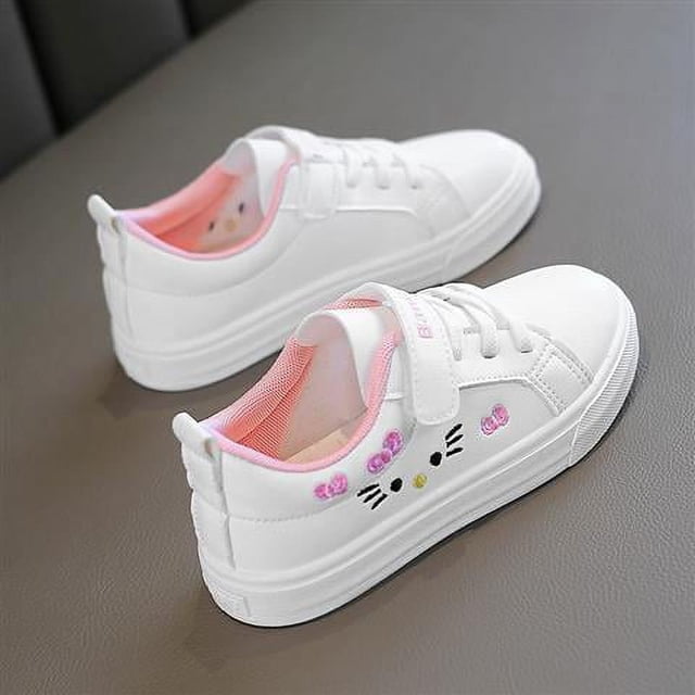 Niñas 6 zapatos blancos estilo coreano zapatos de tabla para niños 11 zapatos individuales estudiantes de escuela primaria zapatos de moda para niños 13 zapatillas casuales 15 años