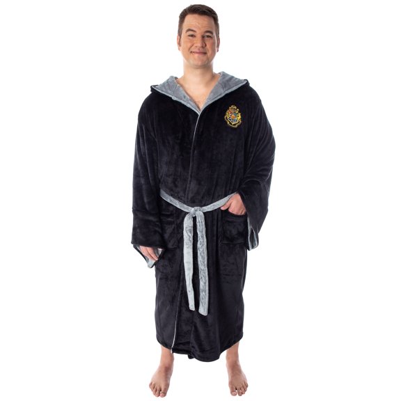 Harry Potter Adult Fleece Plush Hooded Robe - Big and Tall
