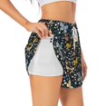 thumbnail image 2 of Bixox Women's Flowers Butterfly pattern 2 in 1 Running Shorts - Lightweight Athletic Workout Gym Yoga Shorts Liner with Pockets - Large, 2 of 7