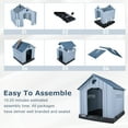 thumbnail image 5 of Waleaf Durable Waterproof Plastic Dog House for Small to Large Sized Dogs, Indoor Outdoor Doghouse with Elevated Floor, 5 of 7