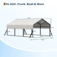 thumbnail image 4 of 10x15 Heavy Duty Metal Carport Kit – Reinforced Frame, Anchors, Outdoor Storage Shelter for Truck, Boat, RV, Tractor, Simple Assembly – Size: 10*15*8.4FT, 4 of 8