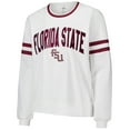 thumbnail image 2 of Women's Concepts Sport  White Florida State Seminoles Borough French Terry Arch Over Long Sleeve Top, 2 of 3