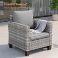thumbnail image 4 of ACEGOSES 5-Piece Patio Sofa Set Gray Rattan Outdoor Furniture Set Three-Seat Sofa Ottomans Suiting Backyard, Poolside and Patio,Gray, 4 of 7