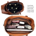 thumbnail image 6 of MMYGU Faux Leather Tote Bag for Women Large Capacity Handbag Top Handle Satchel Fashion Shoulder Bag Crossbody Bag Purse, 6 of 7
