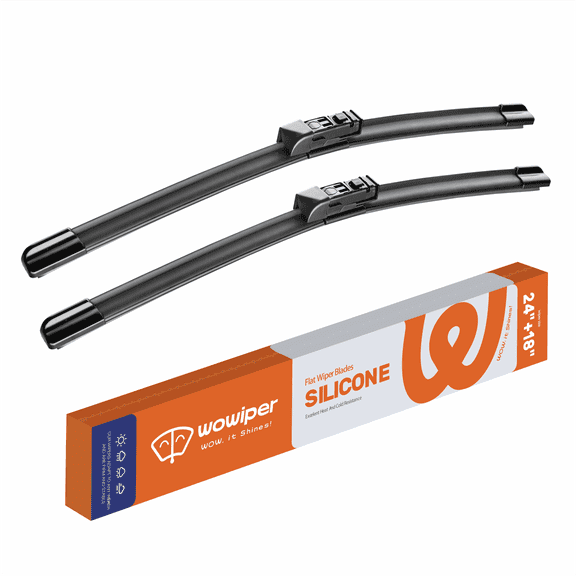 WOWIPER Silicone Windshield Wipers Replacement for Mazda CX5 CX-5 CX9 CX-9 2021-2017, Mazda 6 2020-2018, All-Season Conventional Car Wiper Blades Isolate Water Repellency - 24" 18"