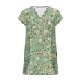 thumbnail image 6 of Otvok Women's Printed Short Sleeved Blouses V-Neck T-Shirt Pullover Casual Fashionable Top, 6 of 6