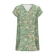 thumbnail image 4 of Blusas para las Mujeres Casual Impreso Cuello en V Manga Corta Suéter Top, Tops Cortos Suaves para las Mujeres Verano Uso Diario de la Moda, 4 of 6