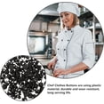 thumbnail image 4 of HUGFEGWE 100pcs Chef Buttons Plastic Chef Coat Button Round Movable Jacket Chef Button Food Service Buttons Chef Suit Sewing Buttons for Chef Kitchen Server Black CA919-85914, 4 of 9